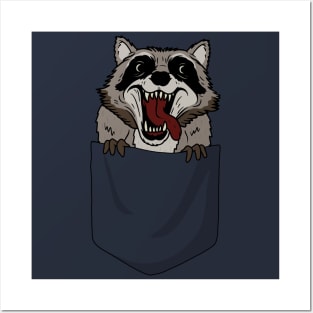 Raccoon in pocket Posters and Art